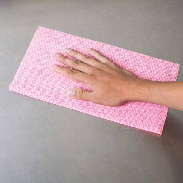 Chicopee 8507 Chix Competitive 11 1/2'' x 24'' Pink Foodservice Wet Wiper - 200/Case, 200PK 2488507